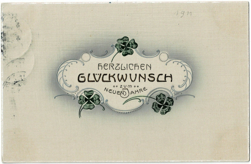 Carte postale ancienne Fantaisie holidays new year good herzlichen glückwunsch zum neuen ahre