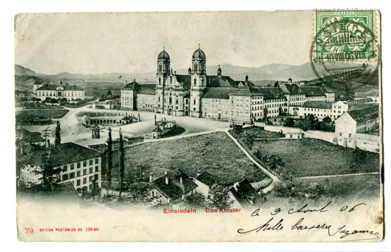 Carte postale ancienne Central switzerland einsiedein das kloster