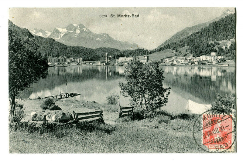 Carte postale ancienne Switzerland lemanic st. moritz-bad