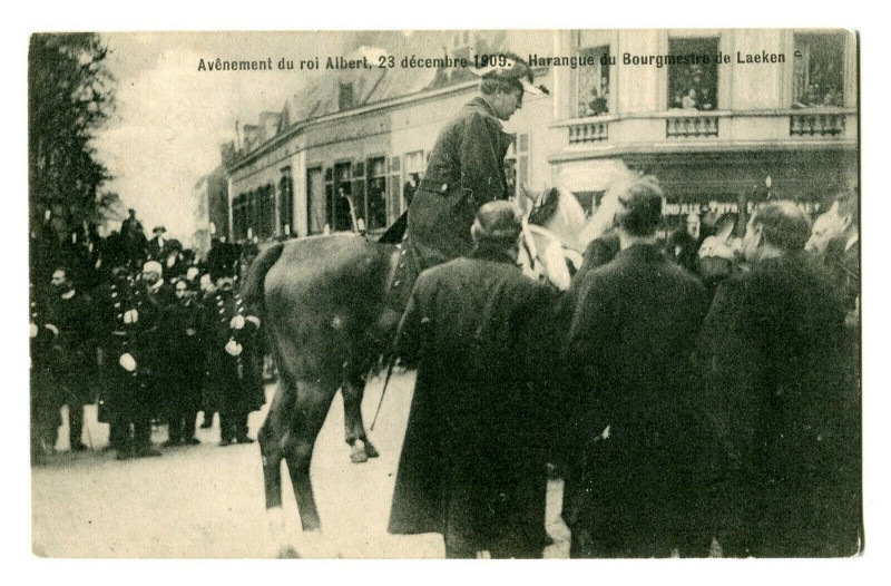 Carte postale ancienne Belgium famous character advent of king albert 1909