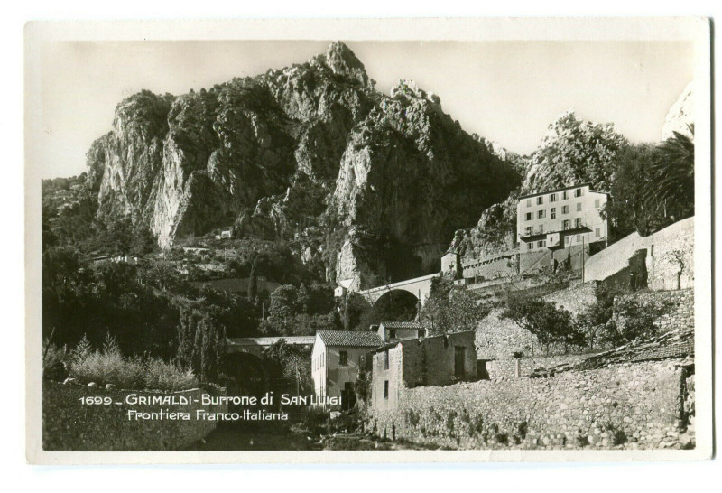 Carte postale ancienne Italy piedmont Customs Customs Grimaldi pont st-louis-photo card