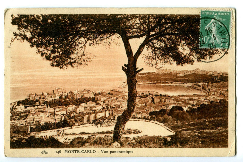 Carte postale ancienne 06 Alpes-maritimes monaco mounted-carlo panoramic view