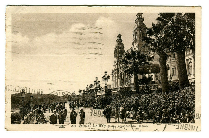 Carte postale ancienne 06 Alpes-maritimes monaco mounted-carlo les terrasses du casino animated