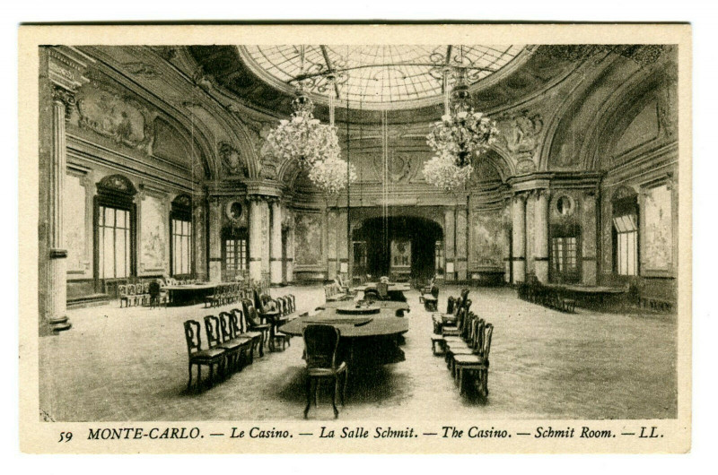 Carte postale ancienne 06 Alpes-maritimes monaco mounted-carlo the casino la salle schmit