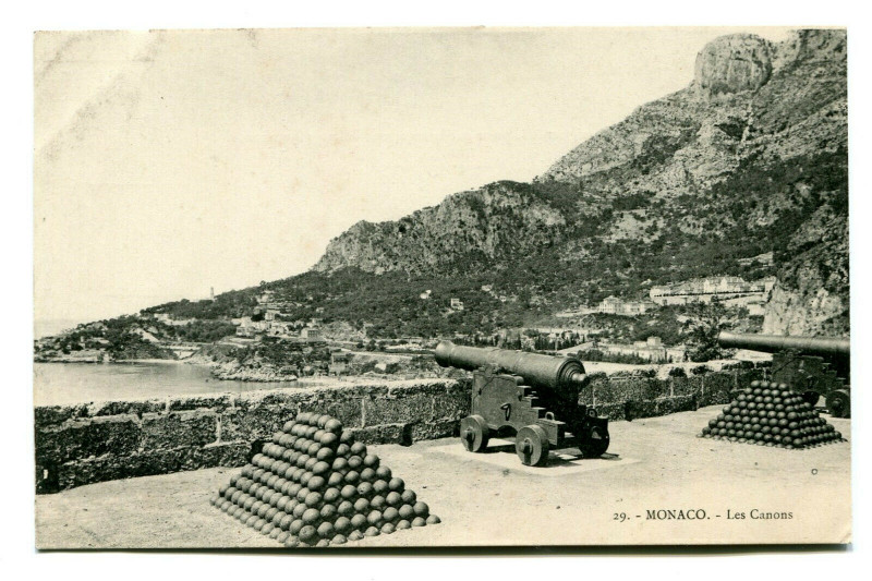 Carte postale ancienne 06 Alpes-maritimes monaco cannons