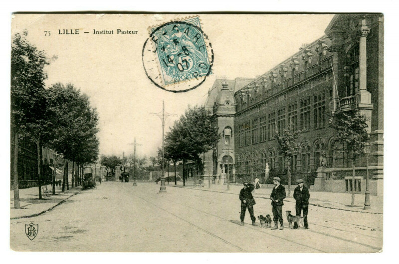 Carte postale ancienne 59 nord lille Institut pasteur animation
