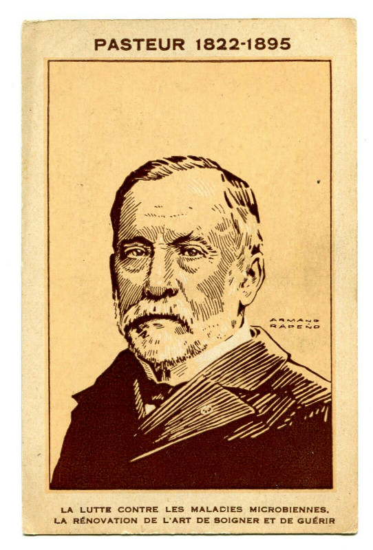 Carte postale ancienne Pasteur famous character