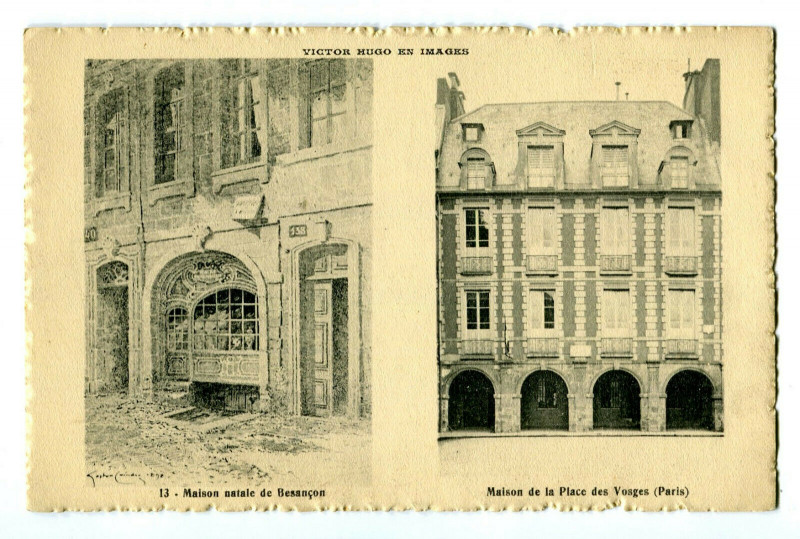 Carte postale ancienne Victor hugo famous people houses v. hugo
