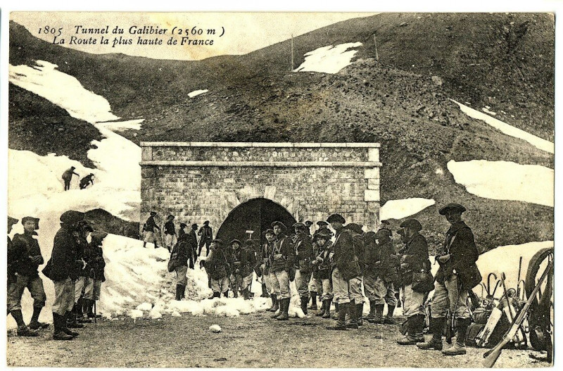 Carte postale ancienne 05 Hautes-Alpes tunnel galibier road the highest of france
