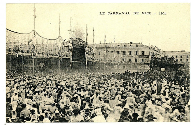 Carte postale ancienne 06 Alpes-maritimes carnaval de nice 1921