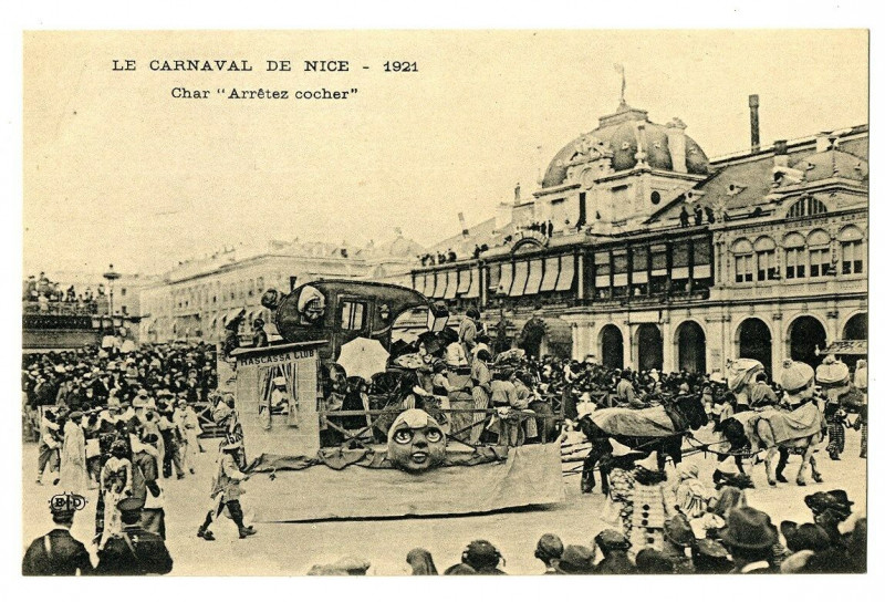 Carte postale ancienne 06 Alpes-maritimes carnaval de nice stop check animations