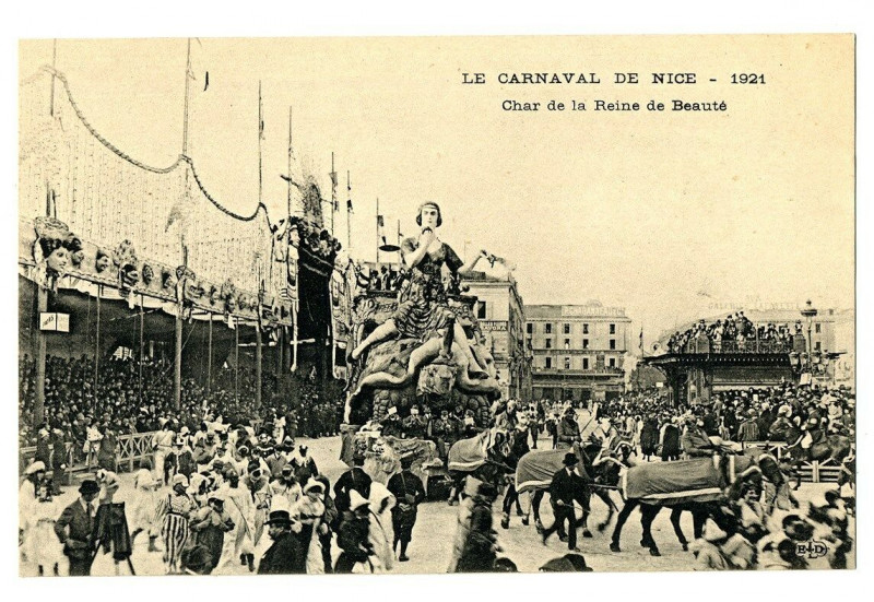 Carte postale ancienne 06 Alpes-maritimes carnaval de nice the animation beauty queen
