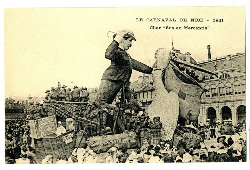 Carte postale ancienne 06 Alpes-maritimes carnaval de nice sus at tented animations