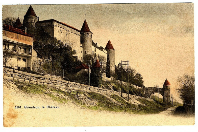 Carte postale ancienne Switzerland lemanic grandson castle