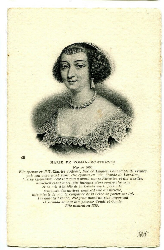 Carte postale ancienne Famous character marie de rohan-montbazon wife of constable of france