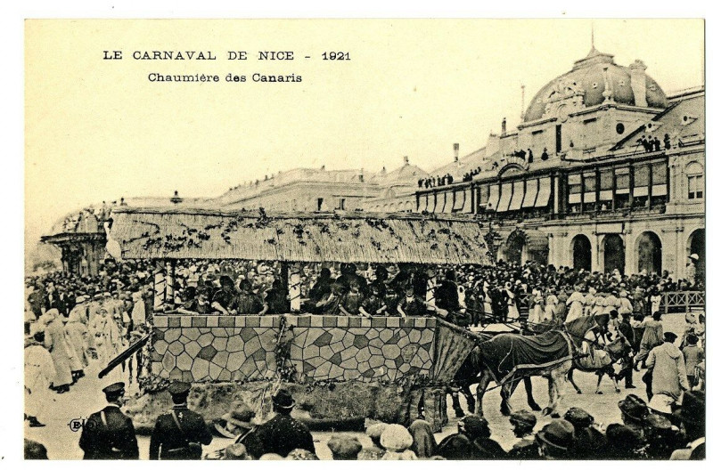 Carte postale ancienne 06 Alpes-maritimes carnaval de nice cottage canaries animations
