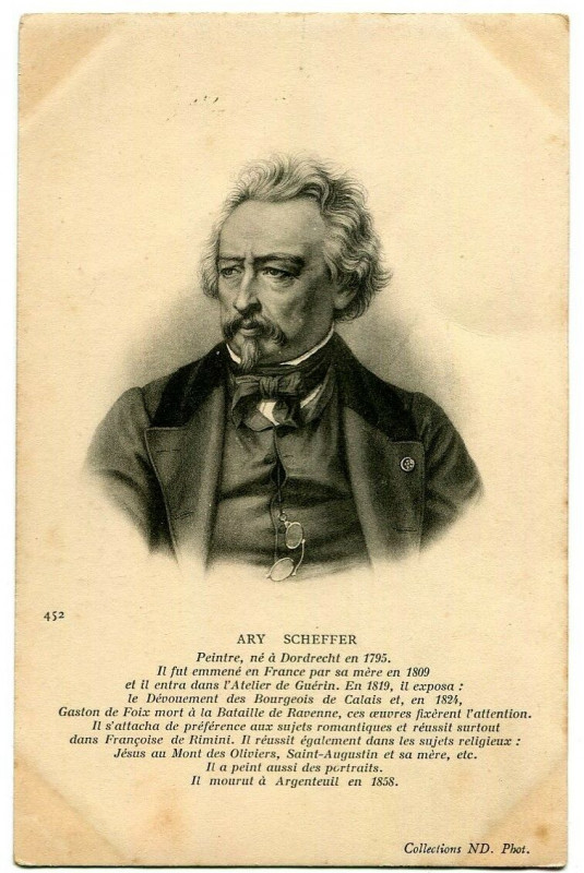 Carte postale ancienne Figure famous ary scheffer painter
