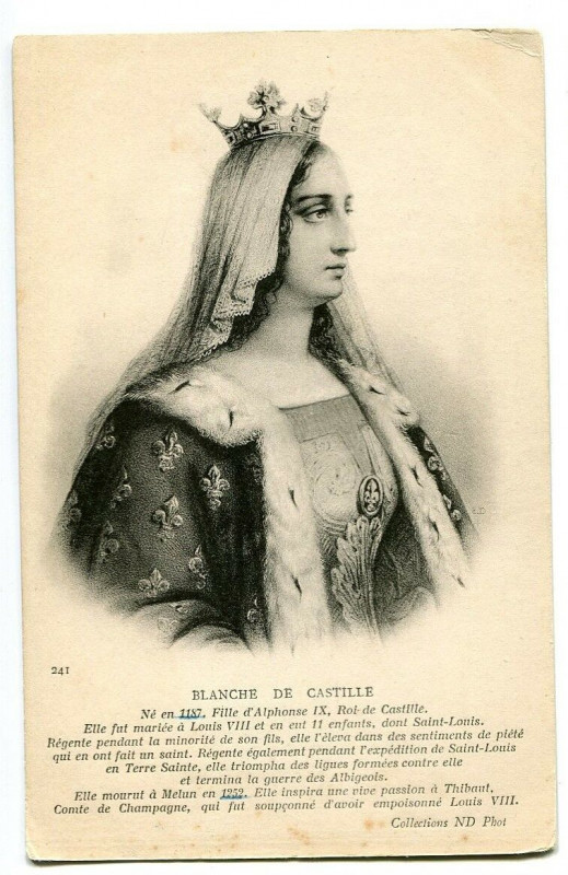 Carte postale ancienne Figure famous white of Castille