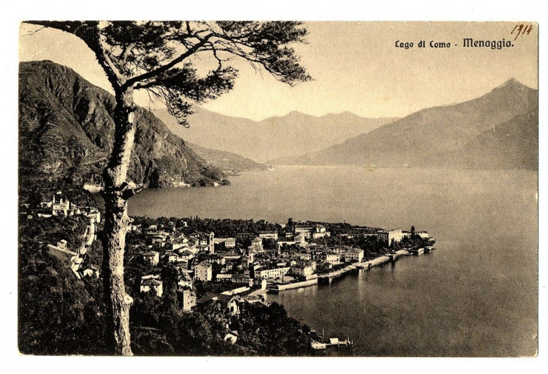 Carte postale ancienne Lombardy italy lake menaggio-come photo card