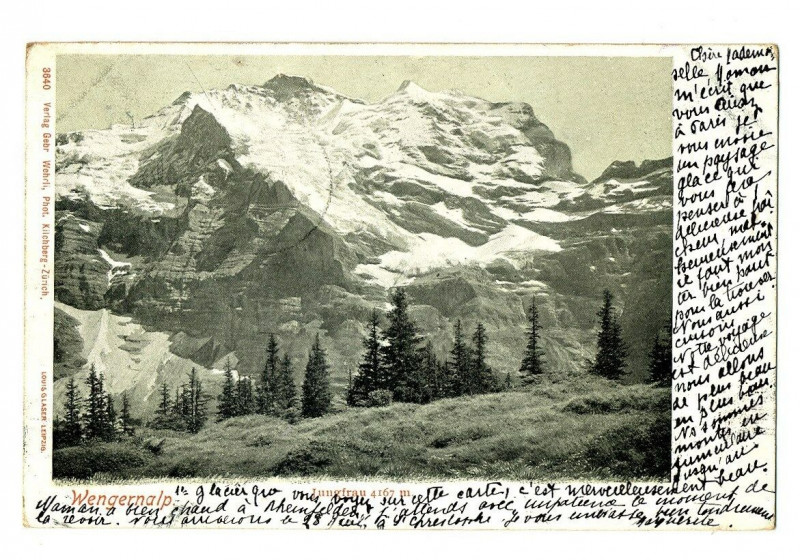 Carte postale ancienne Switzerland mittelland oberland jungfrau 4175m