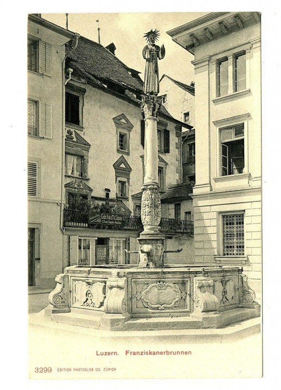 Carte postale ancienne Switzerland mittelland luzern franziskanerbrunnen