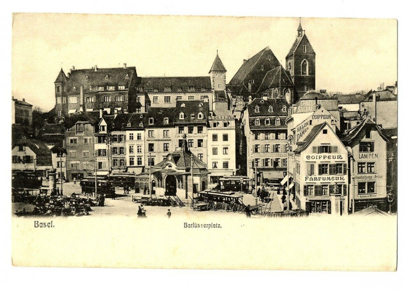 Carte postale ancienne Switzerland of northwest Basel barfüsserplatz