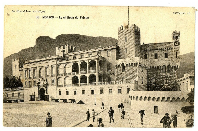 Carte postale ancienne 06 Alpes-maritimes monaco castle prince animated