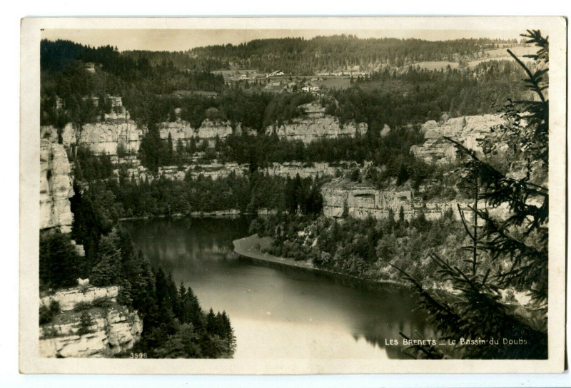 Carte postale ancienne Switzerland mittelland les brenets the Doubs basin card-photo