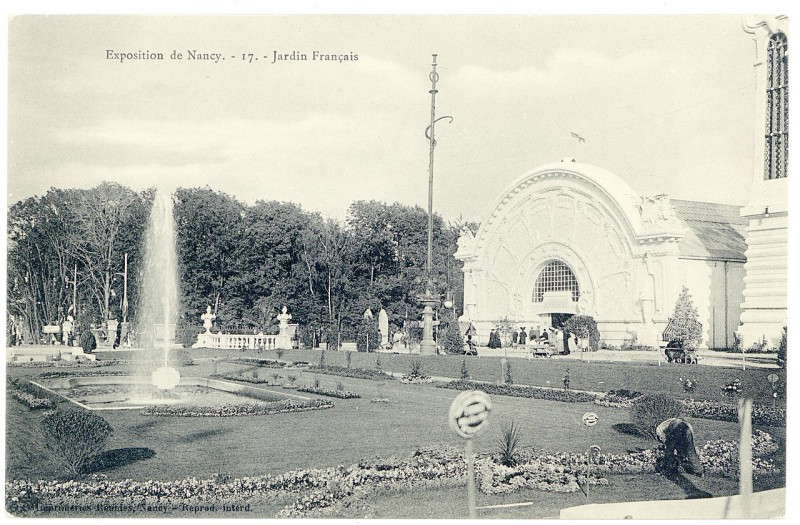 Carte postale ancienne Jardin français - exposition de Nancy P-Fg-Cp-01490 à Nancy