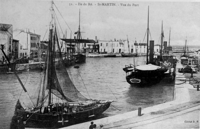 Carte postale ancienne St martin de ré le port 1004041