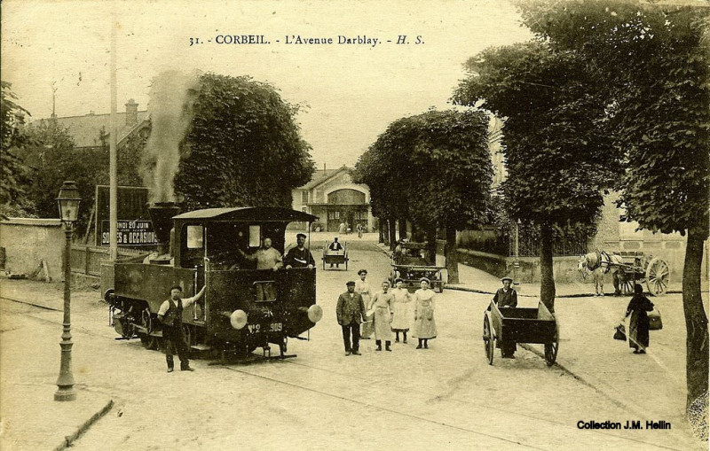 Carte postale ancienne Corbeil - L'Avenue Darblay - H.S