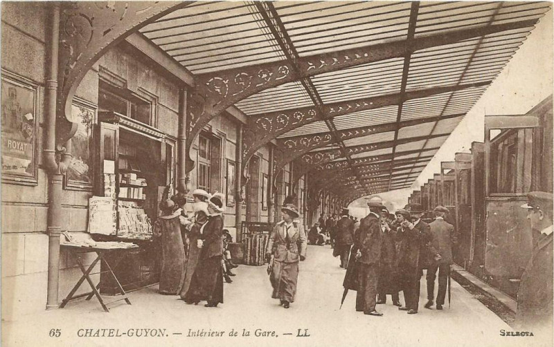 Carte postale ancienne Cpa gare chatelguyon
