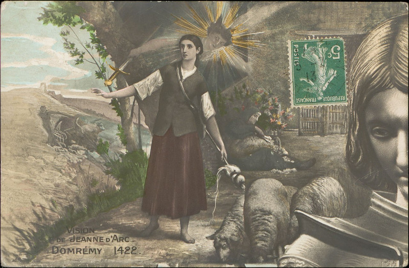 Carte postale ancienne Vision de Jeanne d'Arc, Domrémy 1422