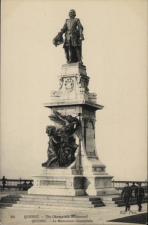 Carte postale ancienne Monument à Samuel de Champlain, Québec, vers 1908