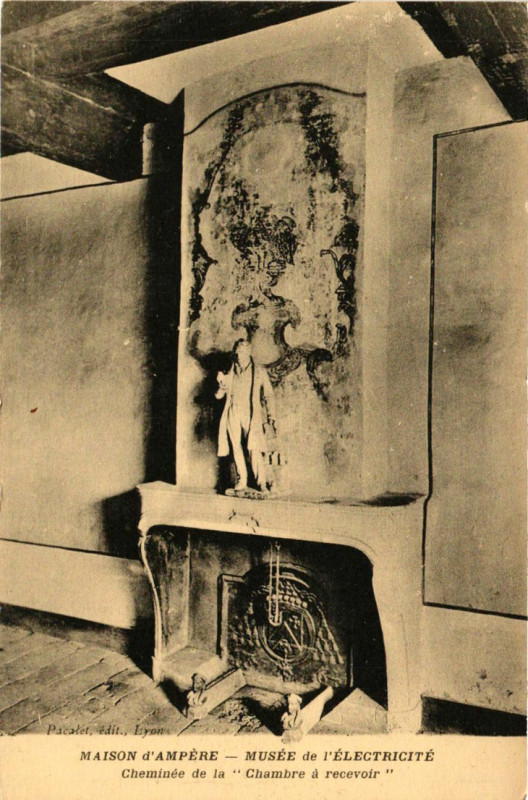 Carte postale ancienne Poleymieux (Rhône) - Musée Ampère 7