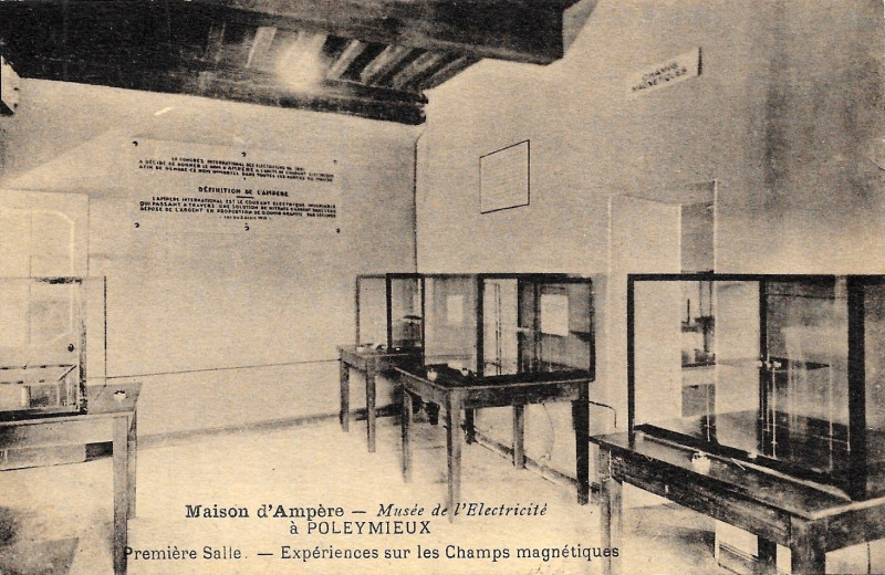 Carte postale ancienne Poleymieux (Rhône) - Musée Ampère 20