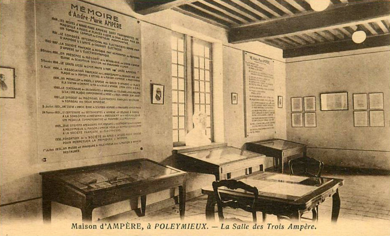 Carte postale ancienne Poleymieux (Rhône) - Musée Ampère 11