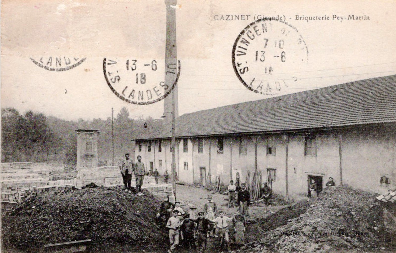 Carte postale ancienne Gazinet - Briqueterie 1