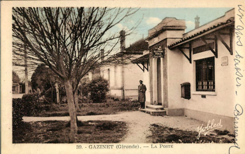 Carte postale ancienne Gazinet - La Poste 1a