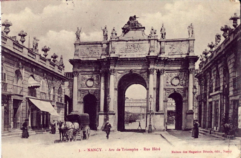 Carte postale ancienne Nancy arc here 1906 1008334 à Nancy