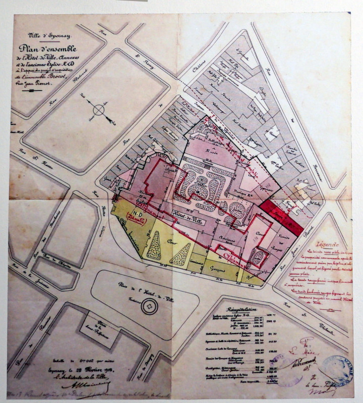 Carte postale ancienne Projet place h plomb 1008022 à Épernay