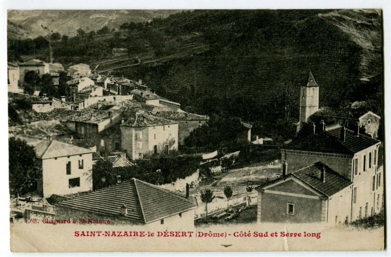 Carte postale ancienne Drôme Saint-Nazaire-le-Désert Côté Sud et Serre long à Saint-Nazaire-le-Désert
