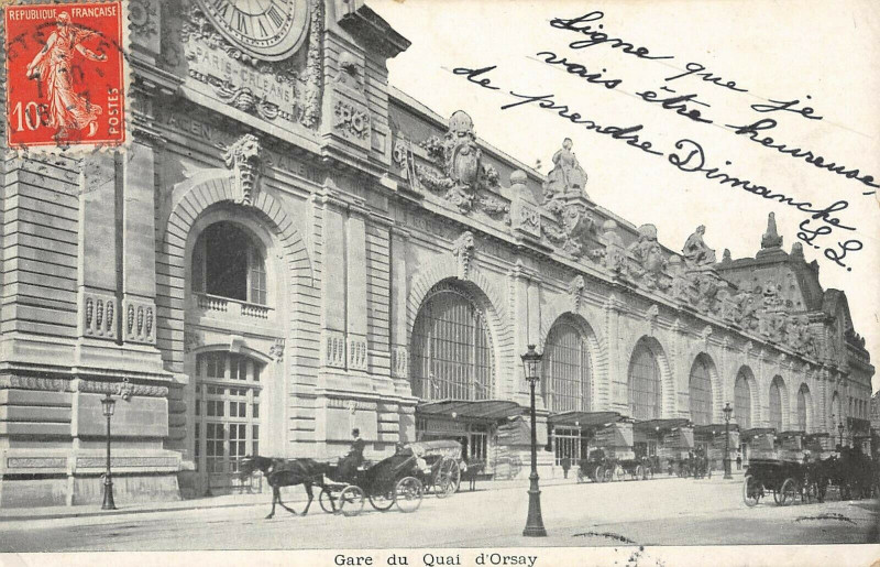 Carte postale ancienne Gare du Quai d'Orsay à Paris 7e