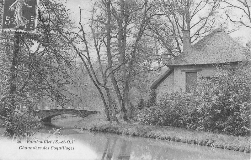 Carte postale ancienne Rambouillet Chaumiere Des Coquillages à Rambouillet