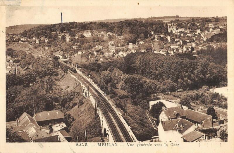 Carte postale ancienne Maulan Vue Generale Vers La Gare