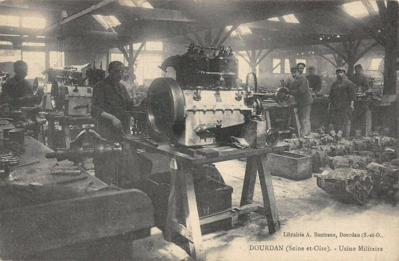 Carte postale ancienne Dourdan Usine Militaire cliché N°6 à Dourdan