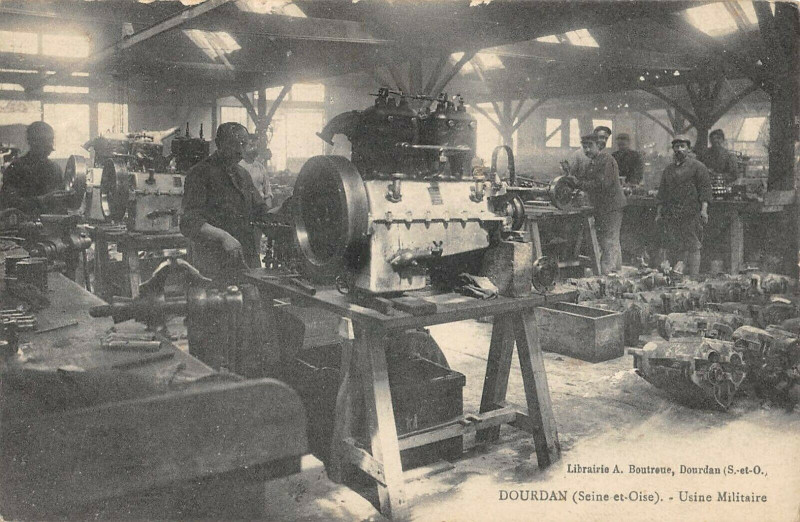 Carte postale ancienne Dourdan Usine Militaire cliché N°5 à Dourdan