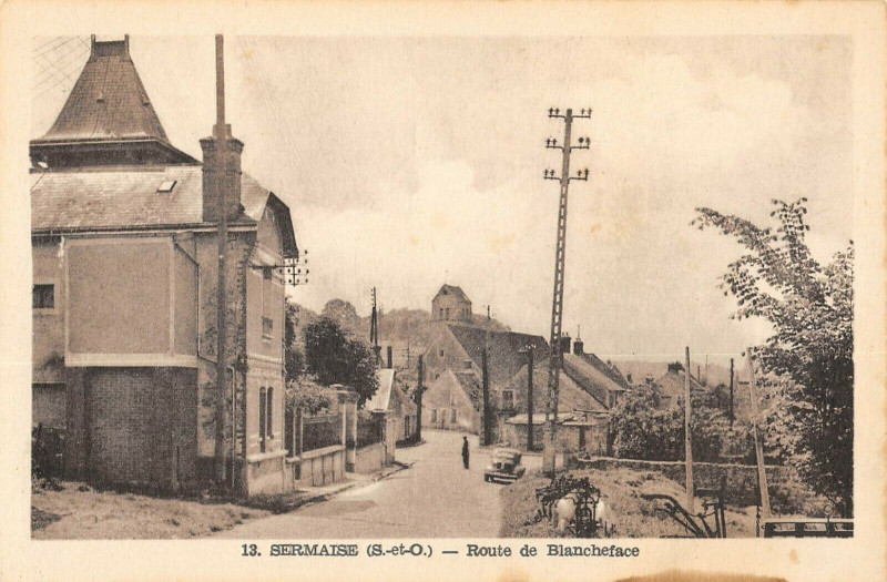 Carte postale ancienne Sermaize Route De Blancheface