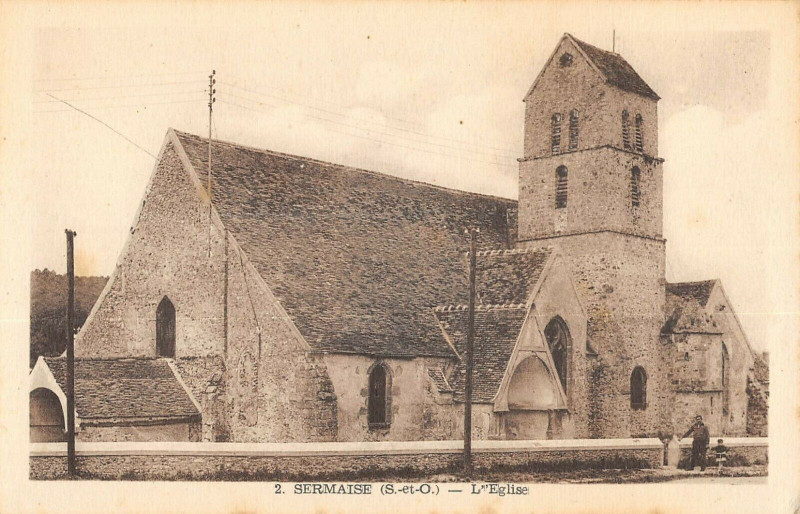 Carte postale ancienne Sermaize Eglise
