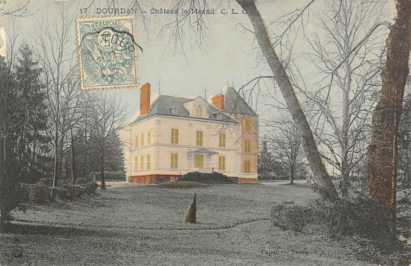 Carte postale ancienne Dourdan Chateau Le Mesnil à Dourdan